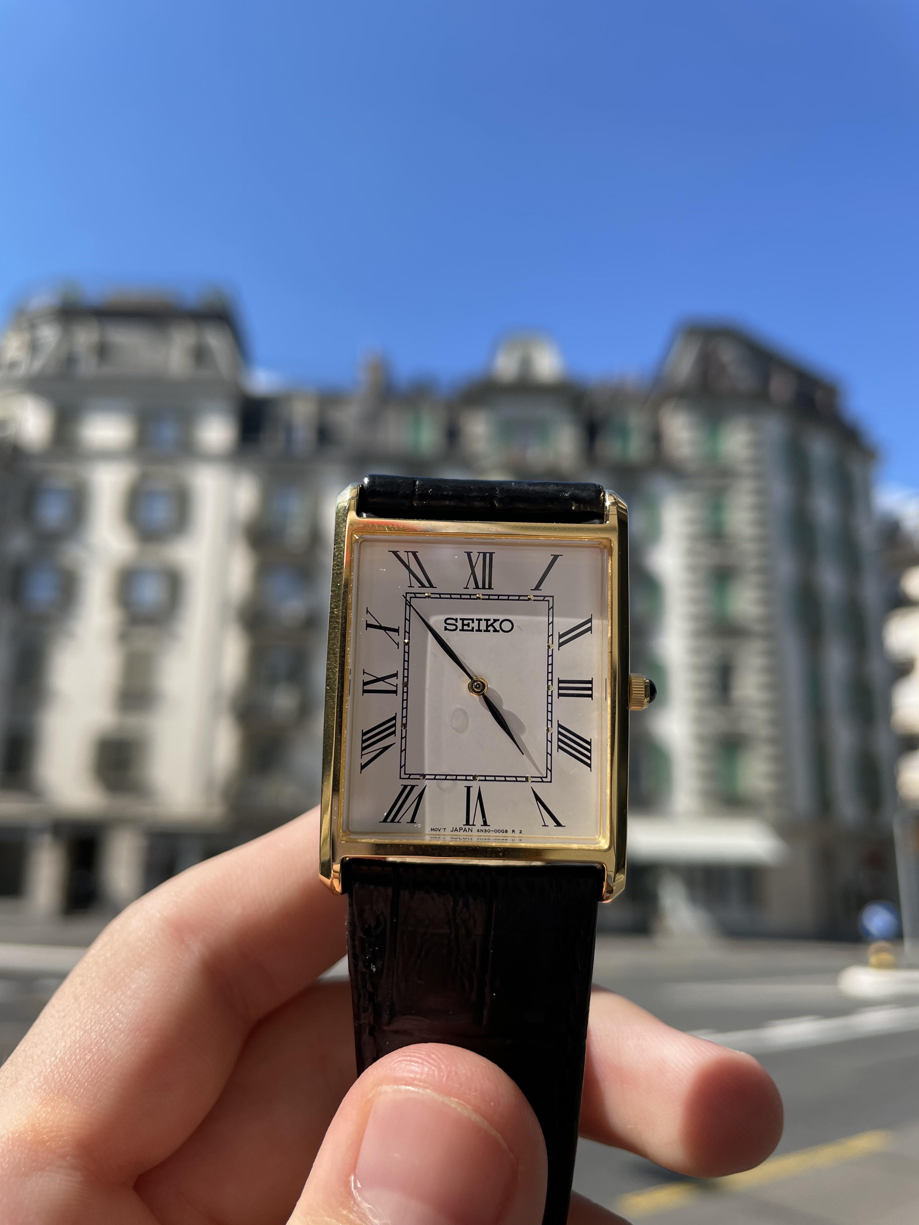 セイコーのタンク] この時計、マジで気に入っちゃったんだよね。どう