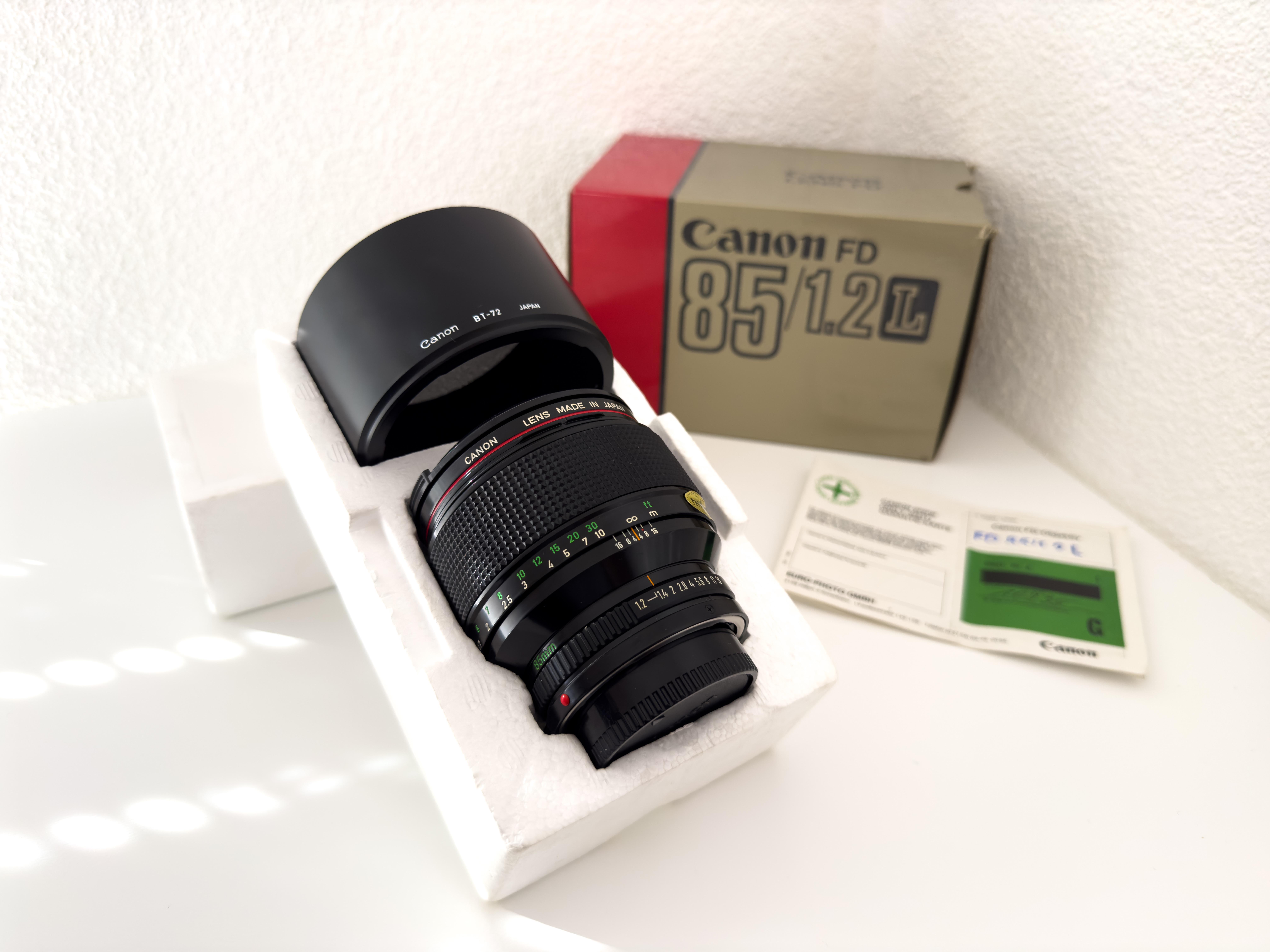 New Gear] Legendary Canon FD 85mm f/1.2 L in mint condition