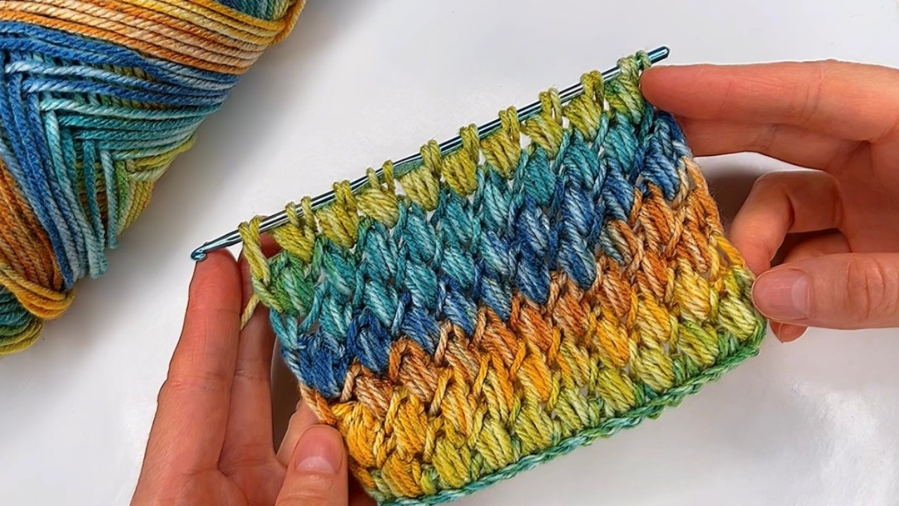 VIRAL TUNISIAN CROCHET STITCH | Amazing crochet inspiration