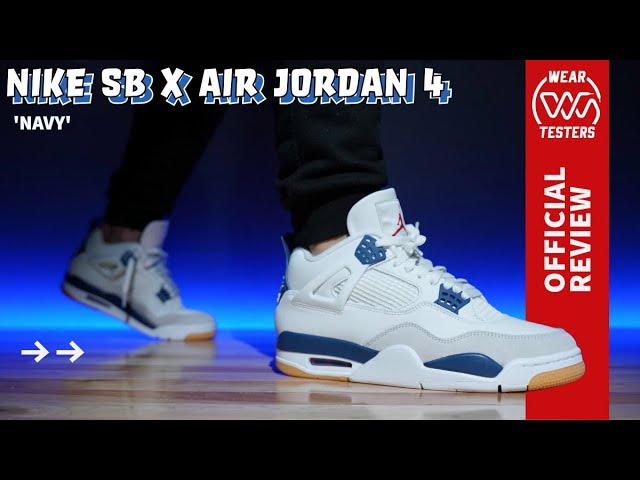 Nike SB x Air Jordan 4 'Navy' - YouTube