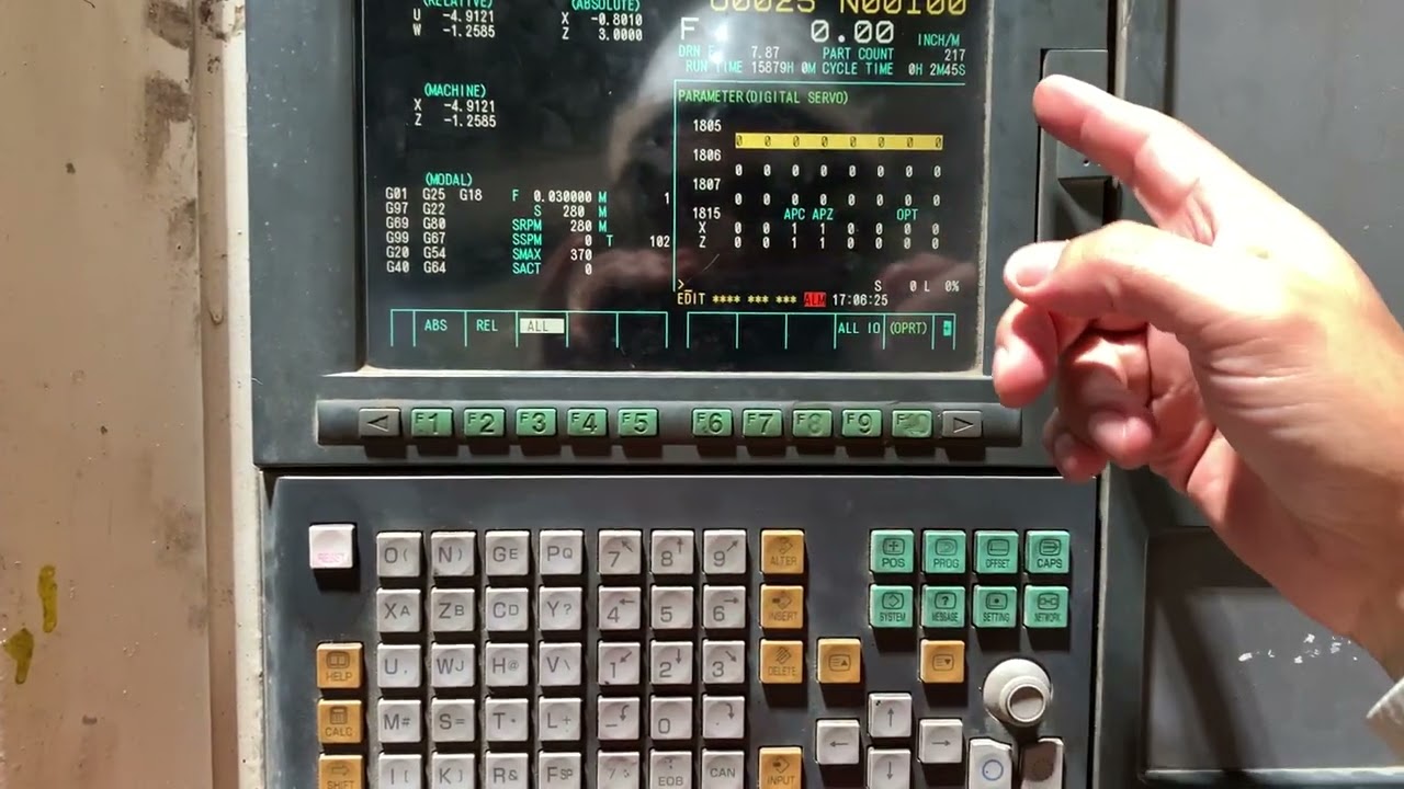 Mori Seiki MSX-500III NC: How to modify parameter #1851 (backlash
