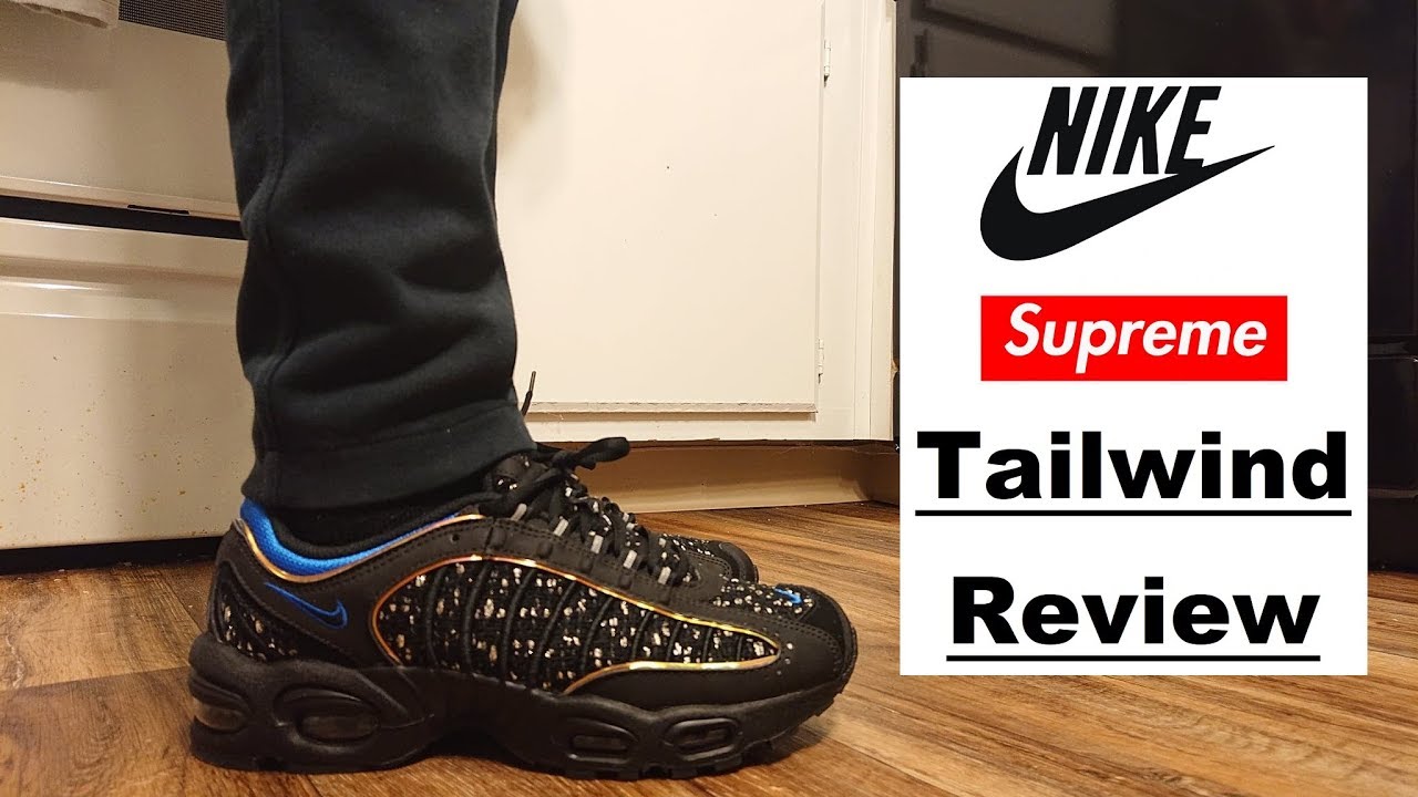 SUPREME x Nike Air Max Tailwind IV Black Review & ON FEET - YouTube