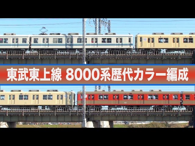 東武 3色編成】東上線8000系歴代カラーリング特別編成列車 Tōbu Tōjō