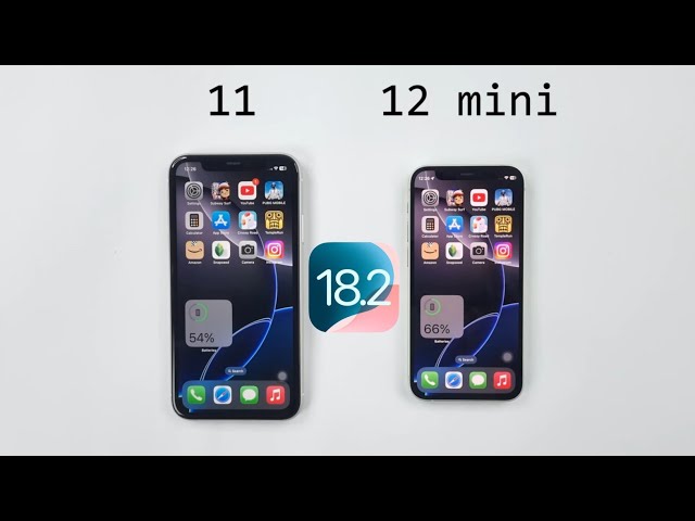 iOS 18.2 | iPhone 11 vs iPhone 12 Mini Speed Test - YouTube