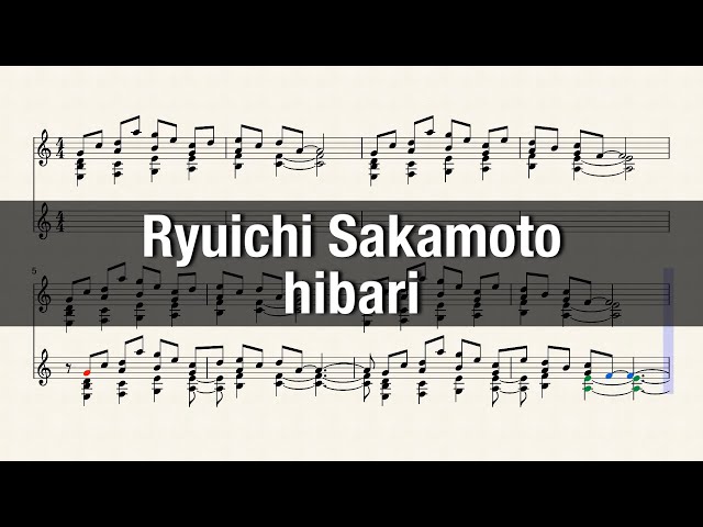 Ryuichi Sakamoto - hibari (sheet) - YouTube