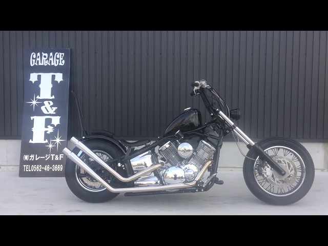 ドラッグスター1100 ロングフォークビンテージチョッパー - YouTube