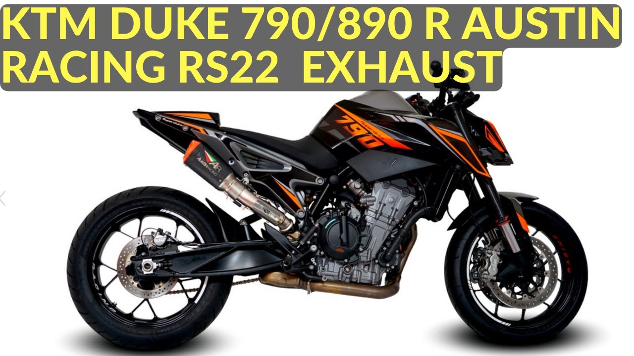 KTM DUKE 790 890 R AUSTIN RACING RS22 DECAT UNDERSEAT EXHAUST