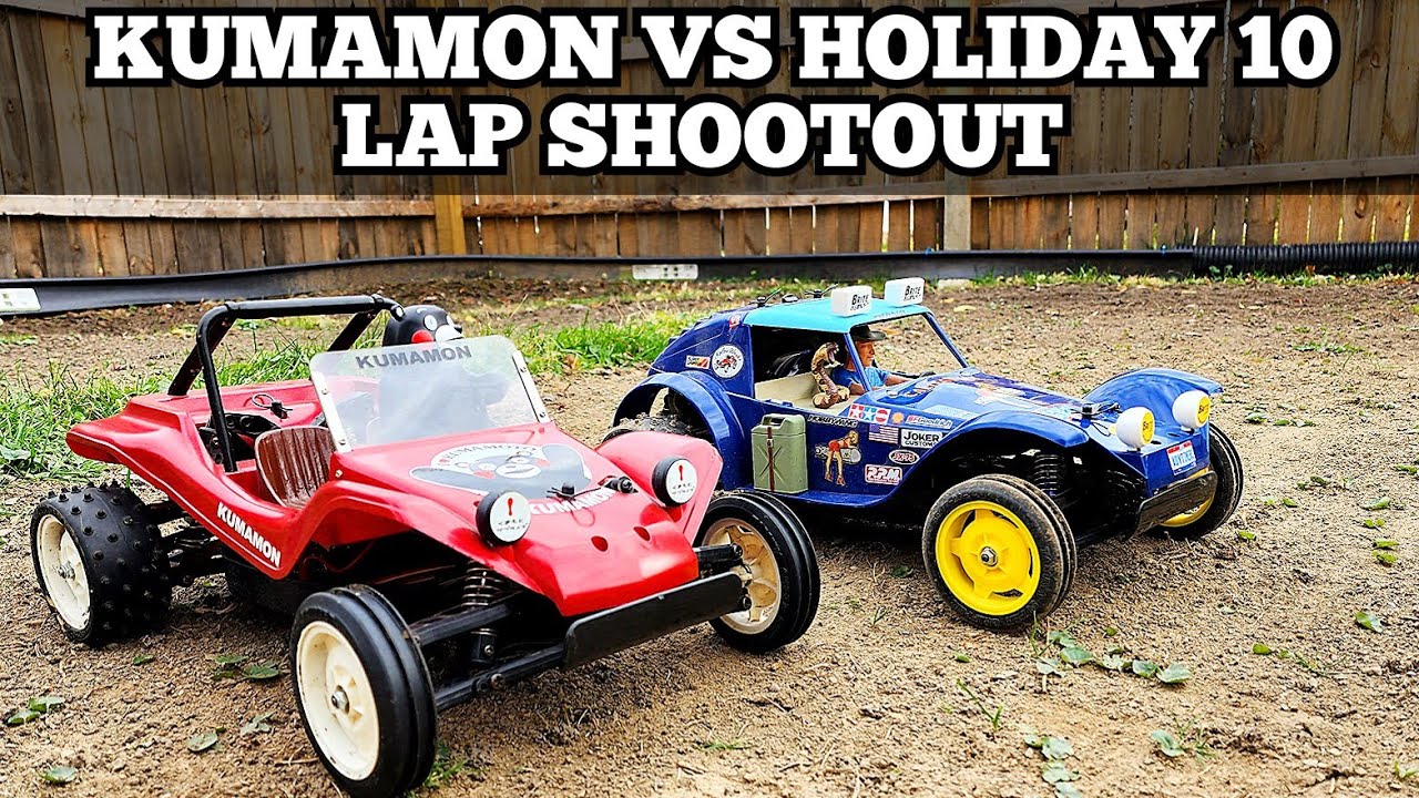 Tamiya Holiday Buggy VS DT02 Kumamon 10 Lap Shootout - YouTube