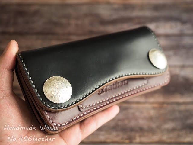 24 4 18 曲線トラッカーウォレット【両吟】【スライドマチ】 - YouTube