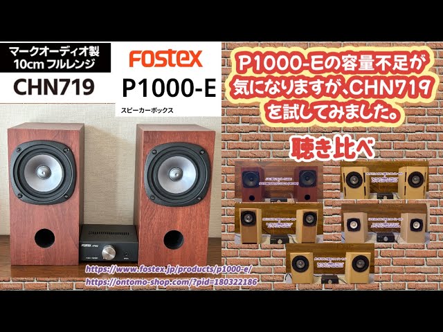 マークオーディオ製10cmスピーカーユニットCHN719】容量不足が気になり