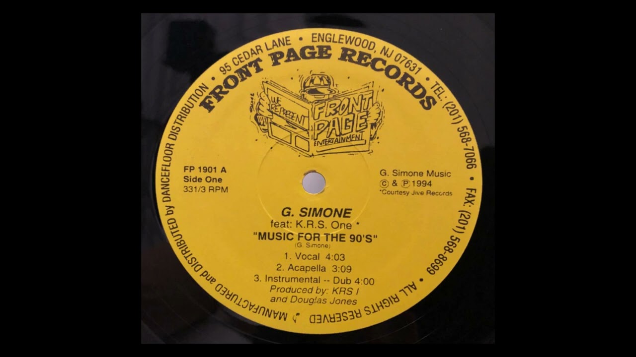 G Simone (ft. KRS One) - music for the 90's'' - YouTube