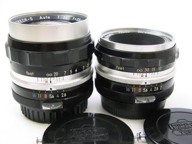 Early Nikon F Tick Mark Lenses NIKKOR-S Auto 5cm F2 / NIKKOR-S
