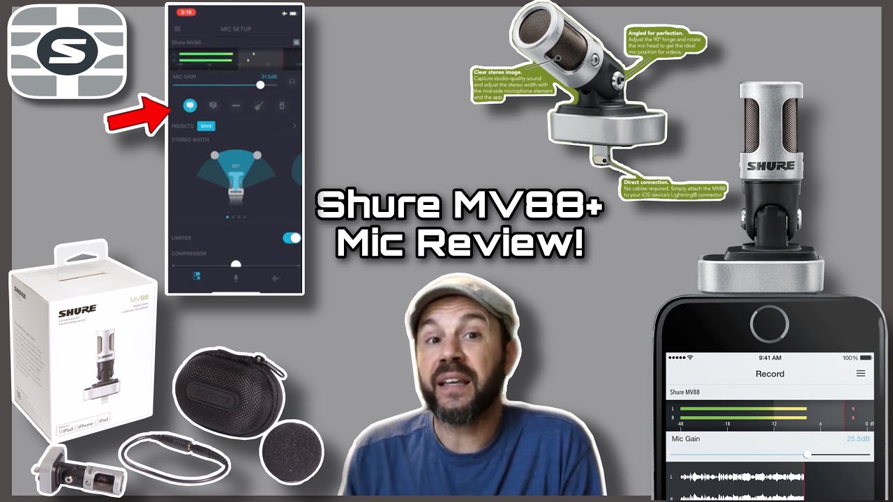 Shure MV88 Unboxing Review and Tutorial - RODE microphone