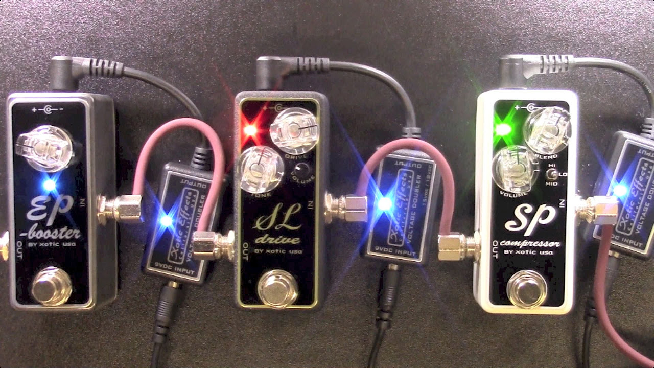 Xotic EP Booster, SL Drive, SP Compressor, & Voltage Doubler
