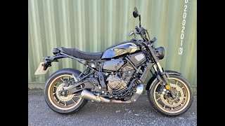 2024 Yamaha XSR700 in Historic Black. In stock at Mototechniks