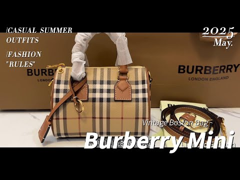 Burberry Mini Vintage Boston Bag Unboxing & Review #bag #handmade
