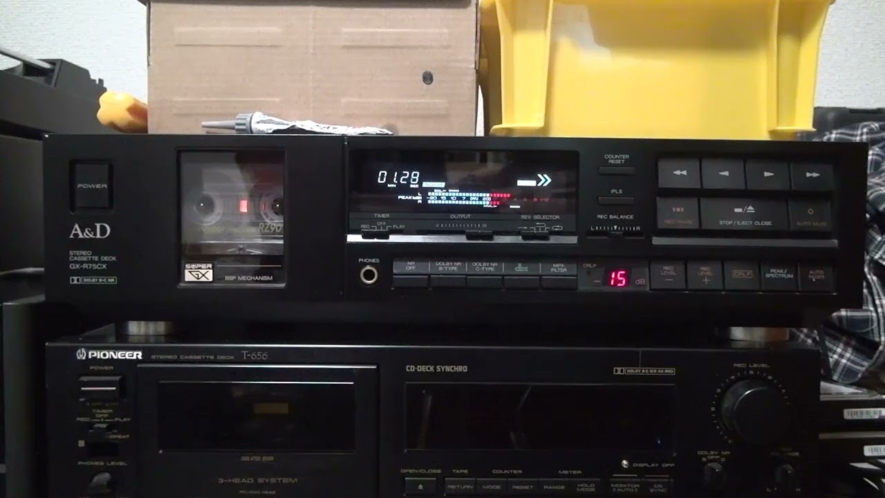 A&D カセットデッキ GX-R75CX【自己録再】 - YouTube