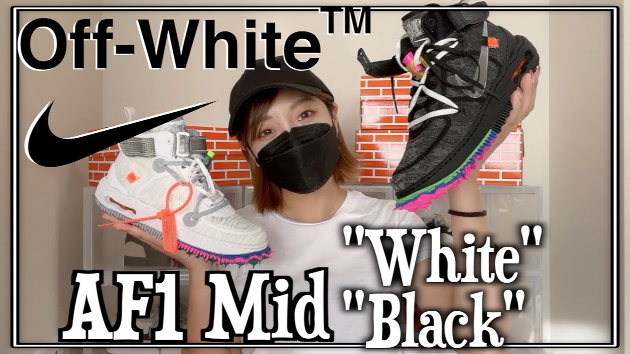 Off-White × Nike Air Force 1 Mid “White””Black” REVIEW & ON FEET