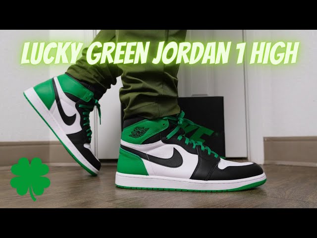 Air Jordan 1 Retro High OG Lucky Green On Feet Review - YouTube