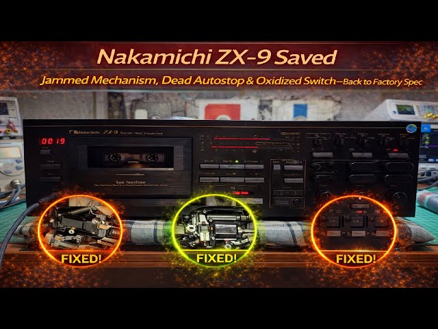 Nakamichi ZX-9 Saved | Jammed Mechanism, Dead Autostop & Oxidized