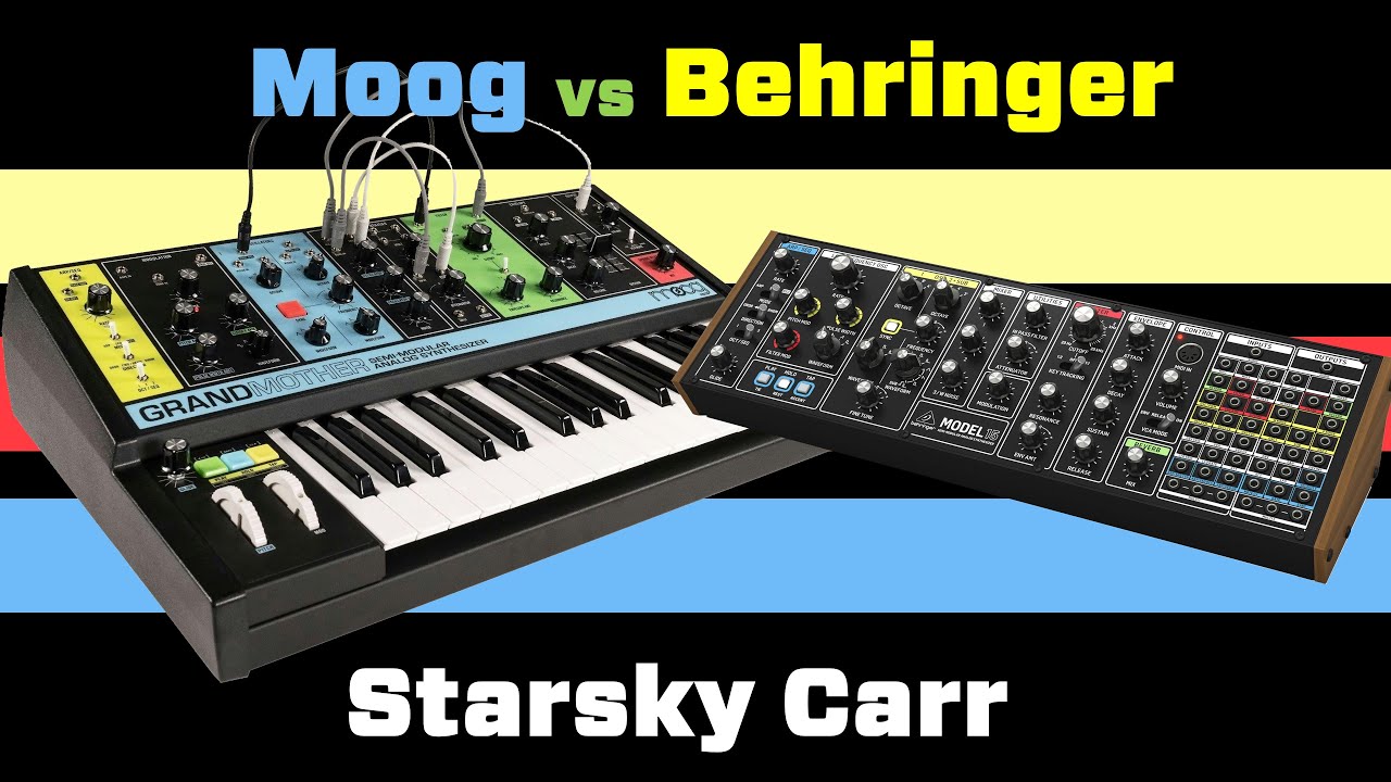 Behringer Model15 vs Moog Grandmother - YouTube