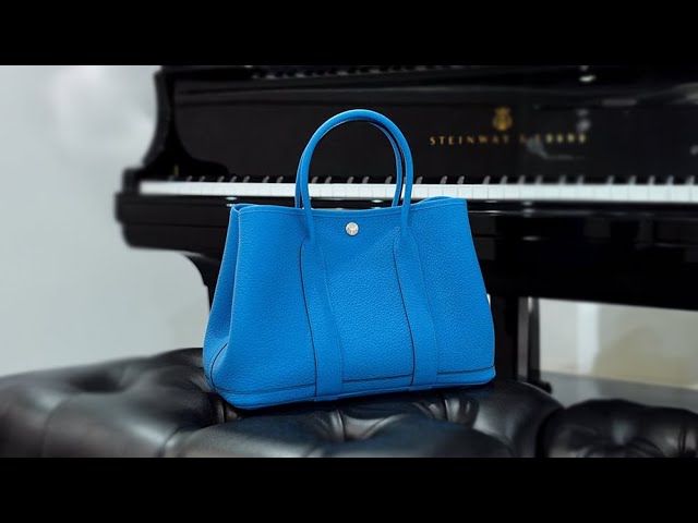 HERMES ガーデンパーティー 30 TPM ネゴンタ ブルーザンジバル