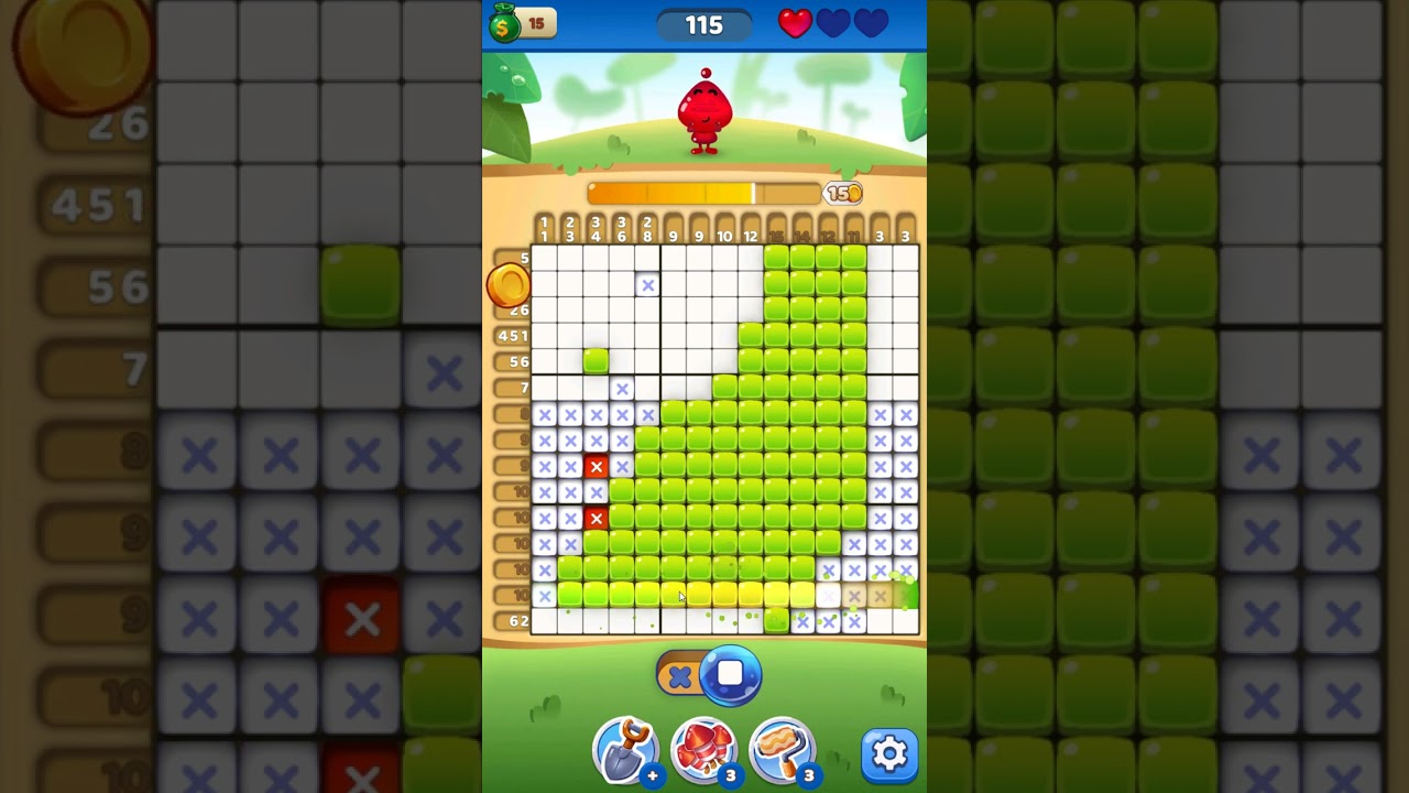 Nono Crossing Picture Nonogram level 70 - YouTube