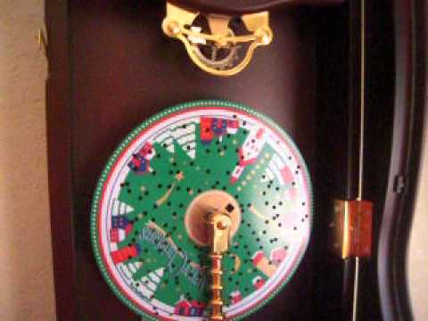World Rhythm Disc Organette 20 Wall Clock Plays Silent Night 27