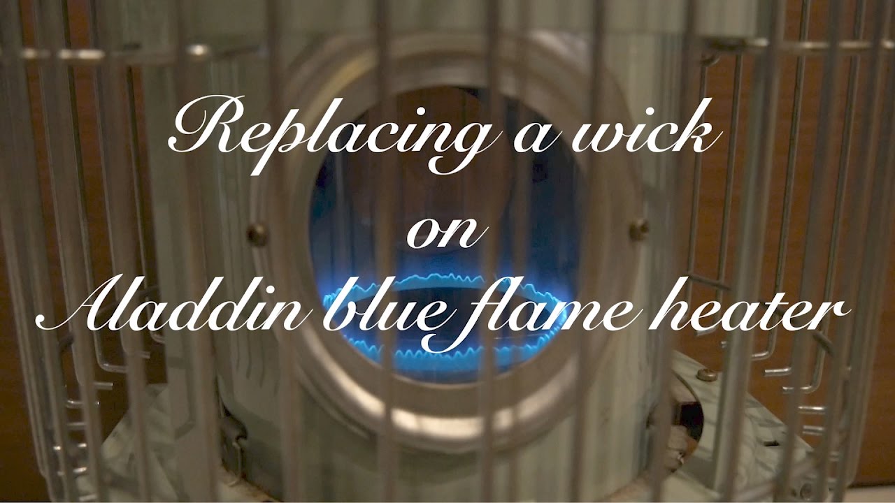 replacing a wick on Aladdin blue flame heater - YouTube
