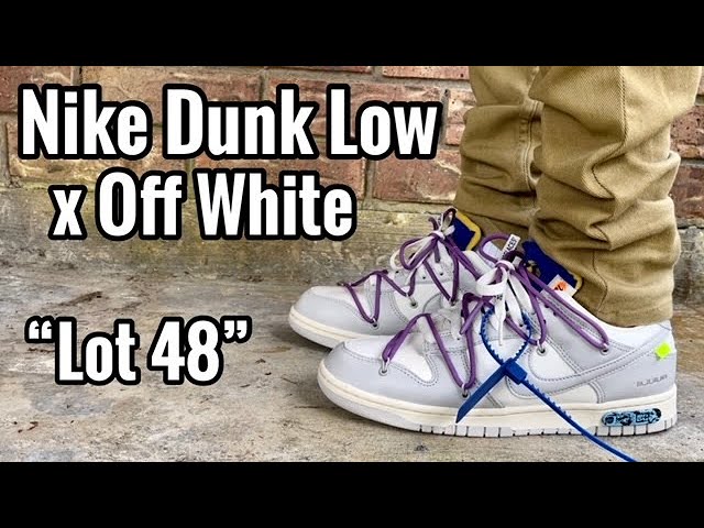 Nike Dunk Low x Off White “Lot 48 of 50” Review & On Feet - YouTube