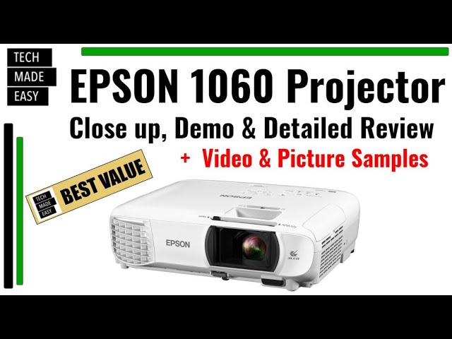 BEST Value 1080p HD Super Clear & Bright Epson 1060 HC Projector