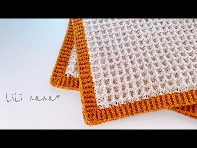 70 x 100cm] How to Crochet a Large Waffle Blanket with Stretch