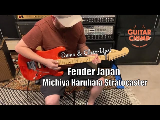 2020 Fender Japan Michiya Haruhata Stratocaster Trans Pink - YouTube