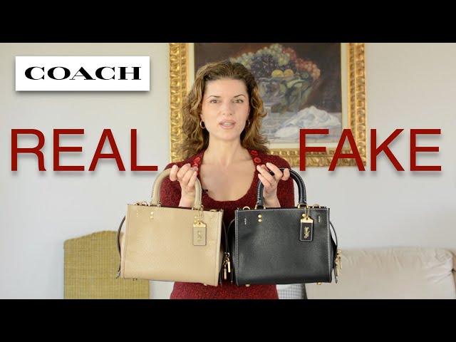 Real vs Fake Coach Rogue 25 Bag. How to spot fake Coach handbags