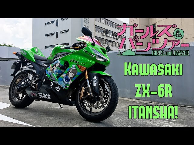 Kawasaki ZX6R Girls Und Panzer Mika Itasha - ガルパン ミカ 痛単車