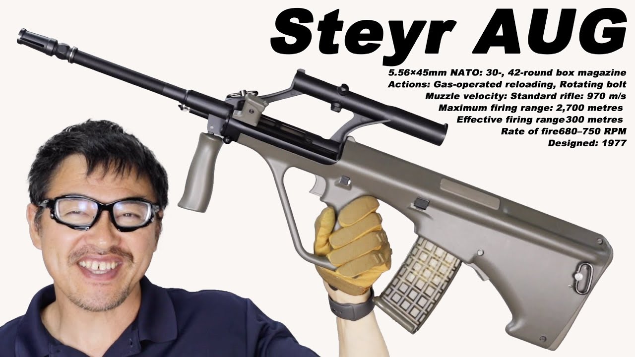 JG steyr AUG Military Airsoft AEG Integrated Scope OD 電動ガン