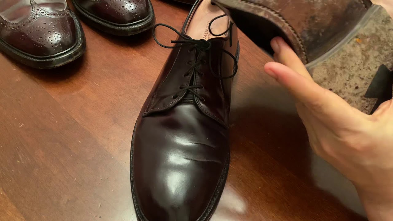 Shoe review: Allen Edmonds Leeds in shell cordovan review - YouTube