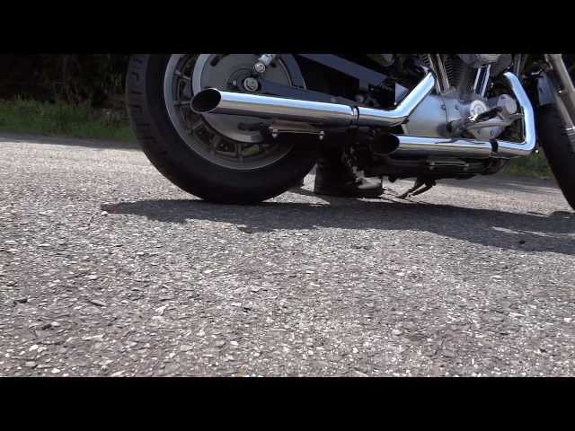 スポーツスター XL883L モーターステージブラスマフラー 63スラッシュ