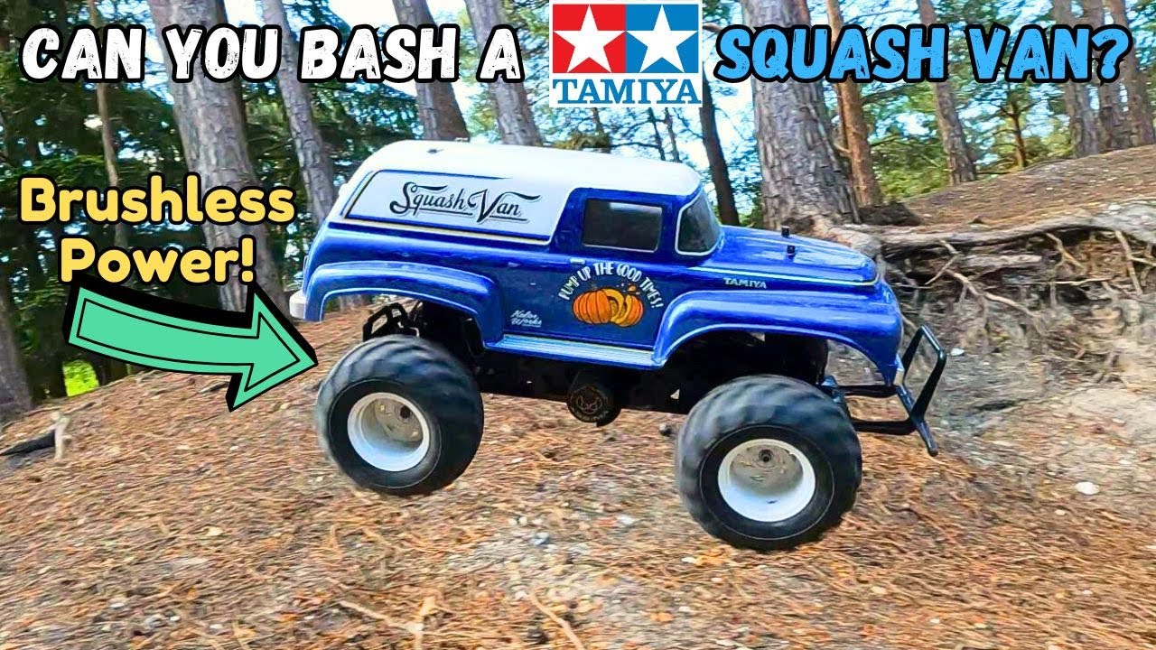 Can you Bash a Squash Van? Yes! Brushless Tamiya Squash Van in