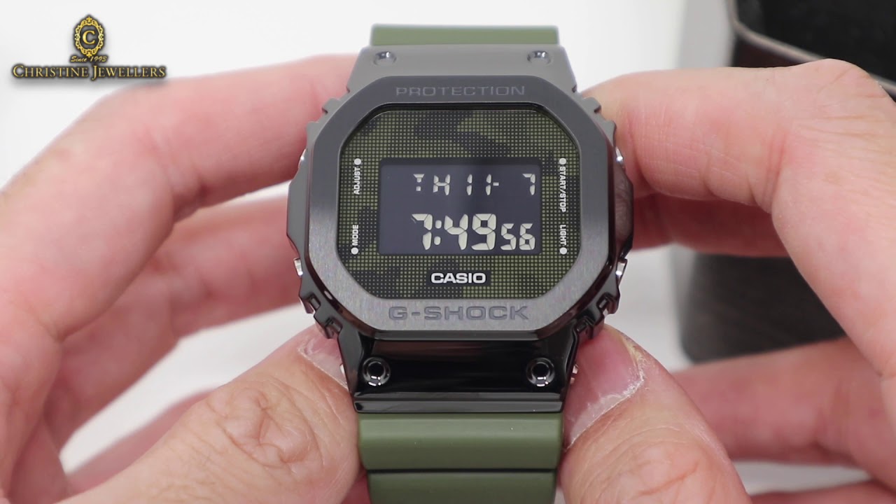 UNBOXING CASIO G-SHOCK METAL GM-5600B GREEN CAMOFLAUGE - YouTube