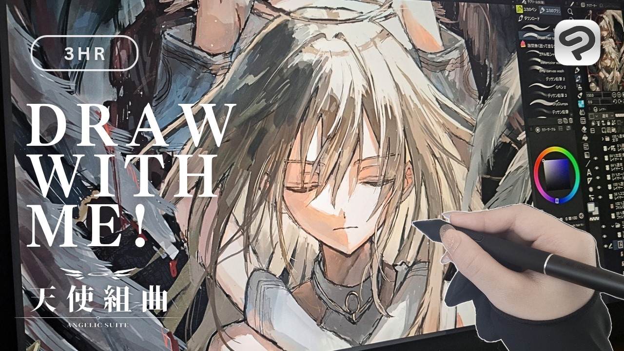 3HR⏳【Thick Painting】Behind the Scenes of Creating the 'Angel