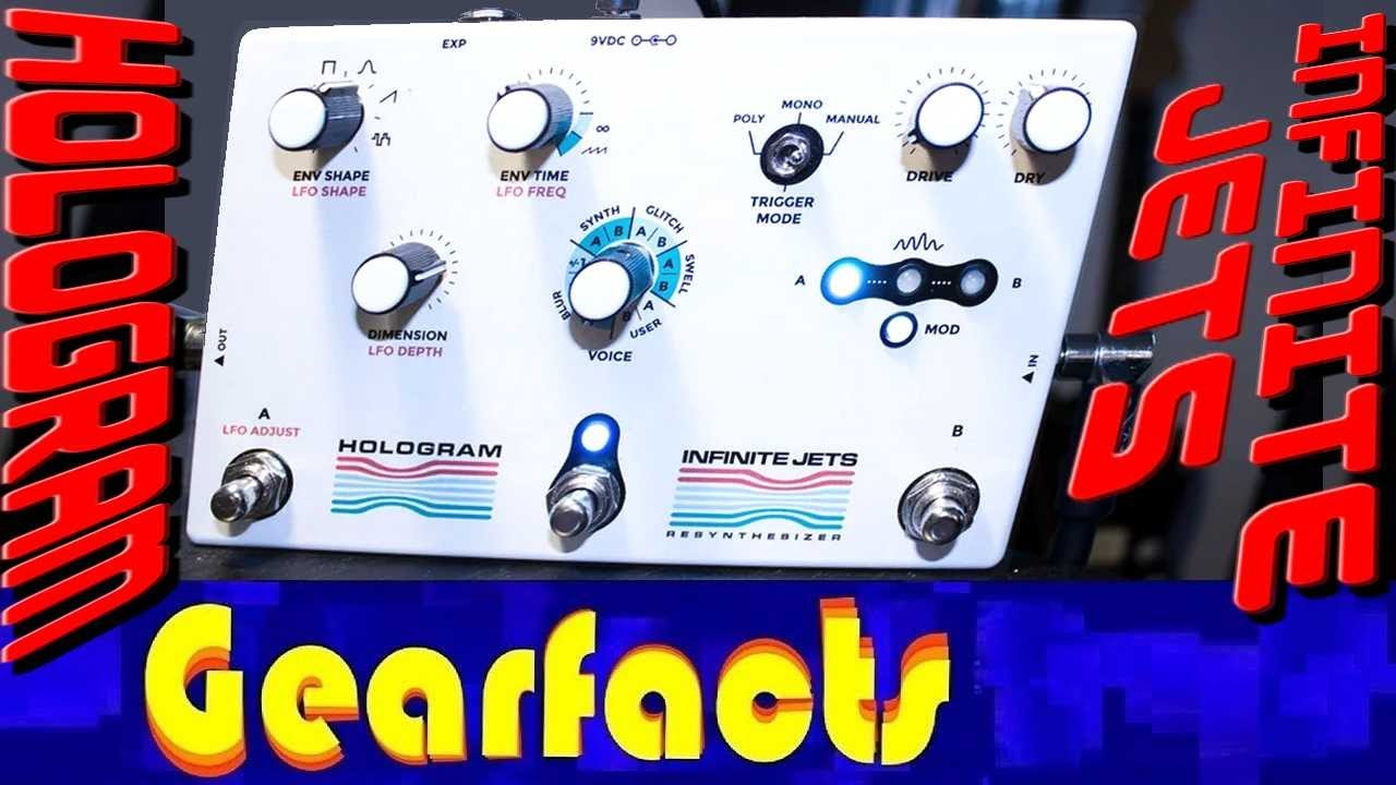 Hologram INFINITE JETS synth pedal - On piano and bass! - YouTube