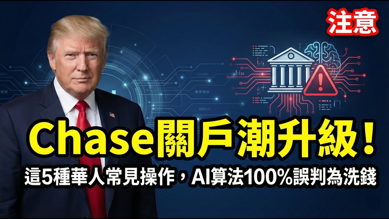 Chase关户潮升级！这5种华人常见操作，AI算法100%误判为洗钱- YouTube