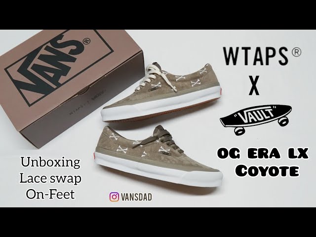 WTAPS X Vans Vault OG Era LX Coyote - Unboxing, Lace Swap, and On