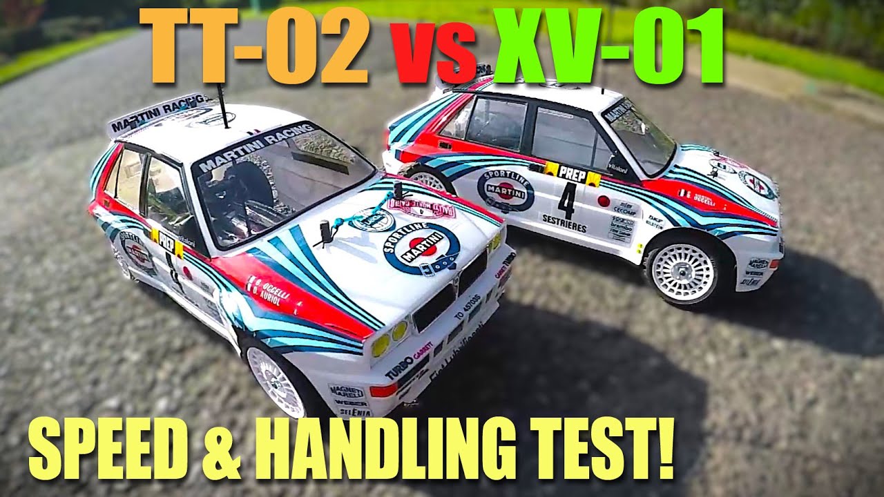 Tamiya Lancia TT-02 VS XV-01 Speed Test + Handling Test Run - YouTube