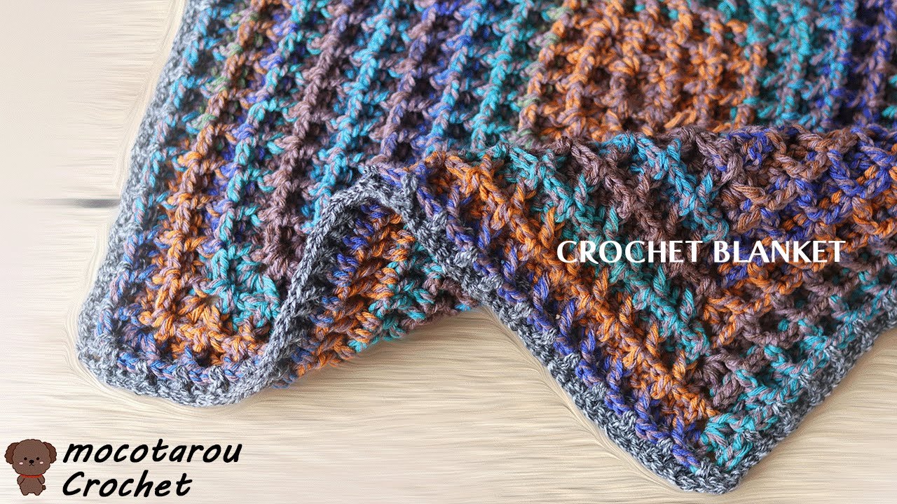 100 Yen Yarn] I tried knitting a blanket with a waffle pattern