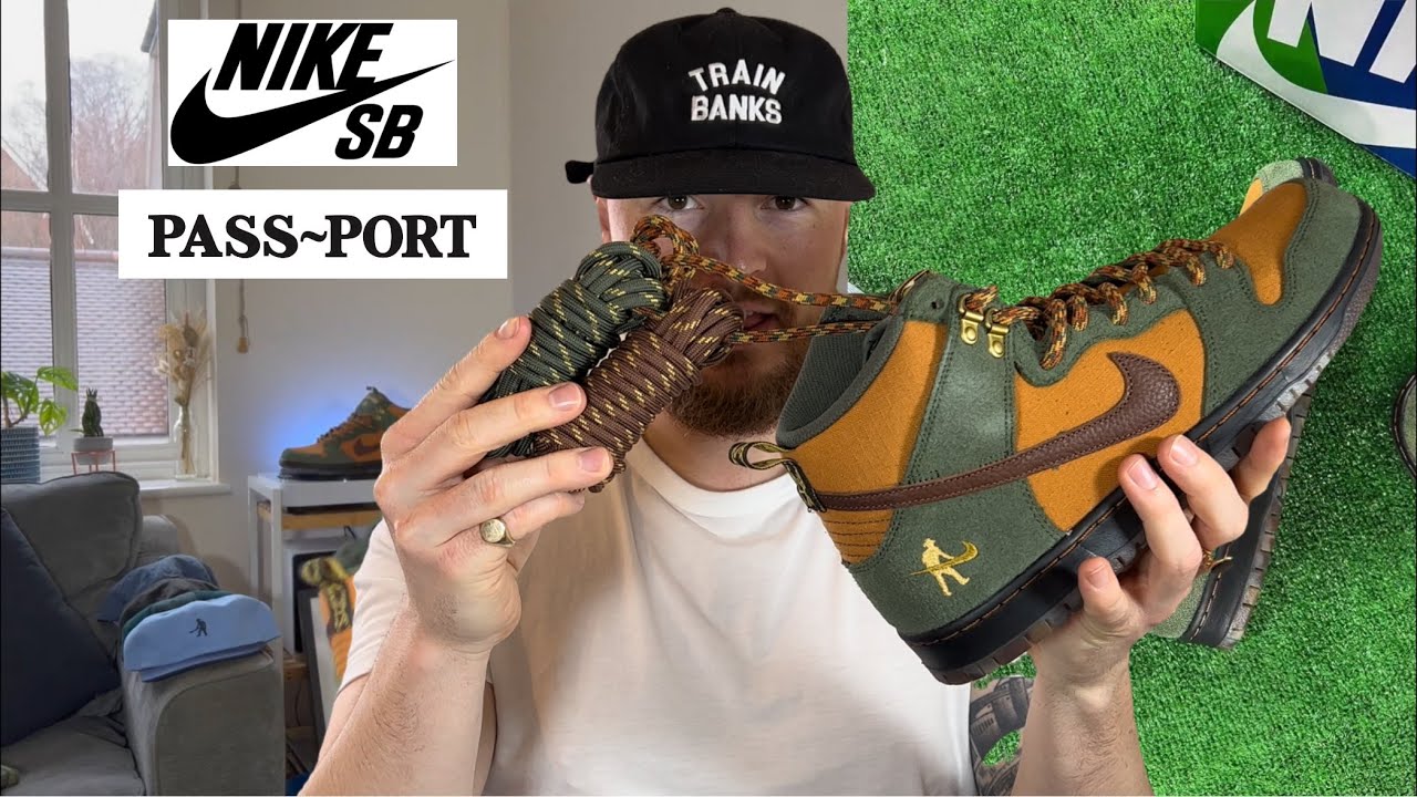 LACE SWAPS - NIKE SB Dunk High PASS~PORT - on feet lace swaps 'are