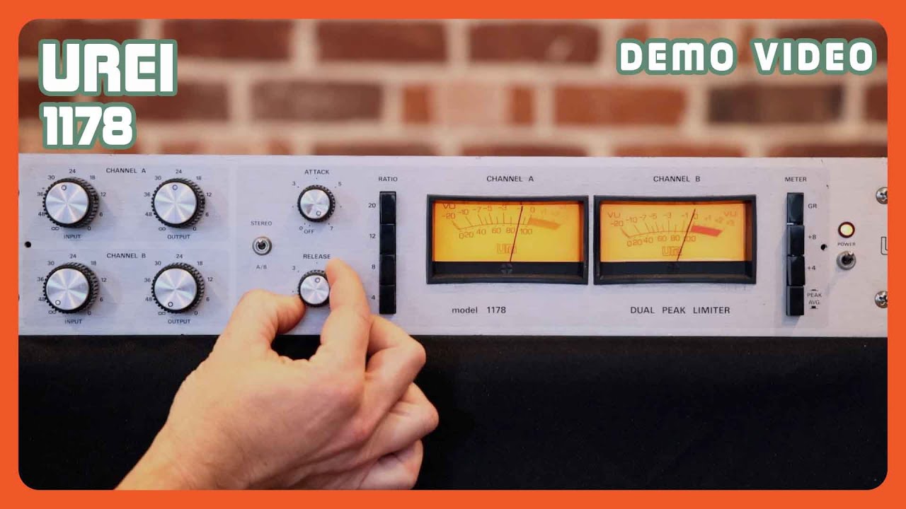 Urei 1178 Stereo Dual Peak Limiter Vintage Compressor | Demo Video