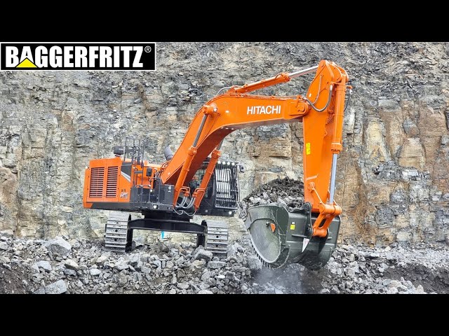 Hitachi ZX690-LCH excavator with LOC-matic bucket loads Bell B40E