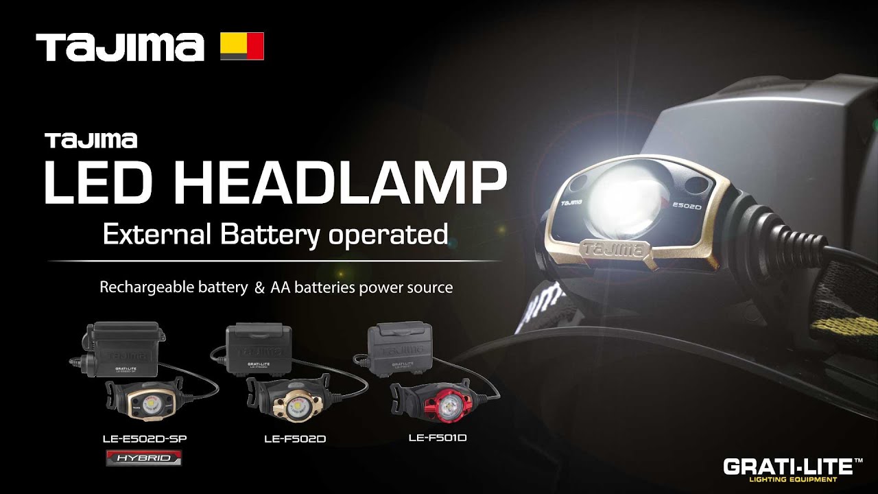 TAJIMA】LED Headlamp LE-E502D-SP/F502D/F501D - YouTube